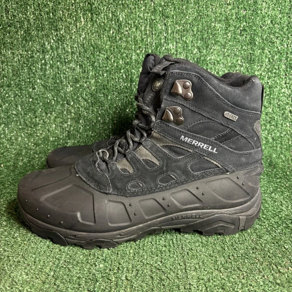 Merrell Moab Polar Waterproof Insulated M-Select Dry Winter Boot Black Mens 10.5